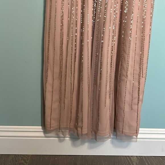 Adrianna Papell Beaded Mesh Blouson Gown NWT - Picture 4 of 11